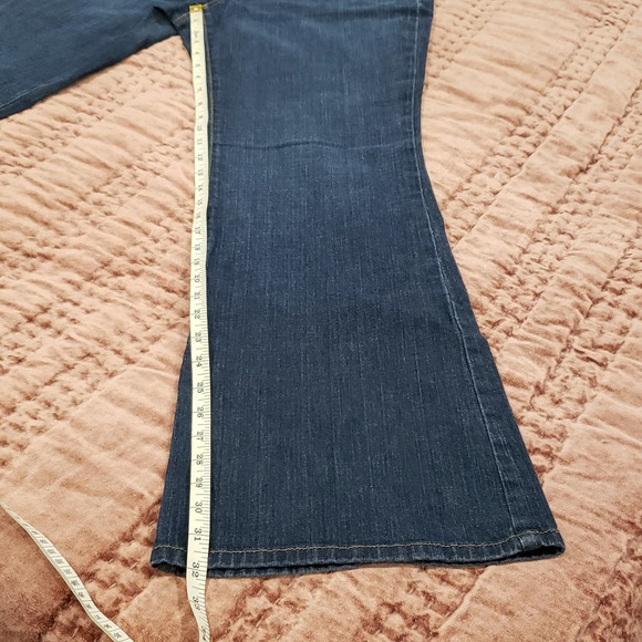 LOFT Modern Flare Jeans Women Size 14 blue denim - Picture 11 of 17